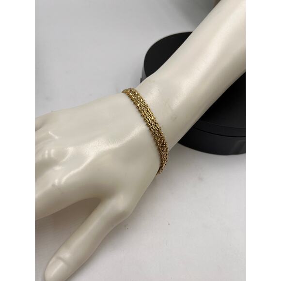 Italy Vermeil Sterling Silver .925 Gold Plated Signed Italy Bracelet - Picture 2 of 12